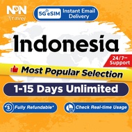 Indonesia eSIM 5G 3-10 Days Daily 500MB-2GB Unlimited Data | Instant Email Delivery | High Speed Dat
