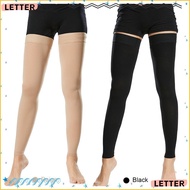 LETTER Compression Stockings, 23-32mmHg Footless Thigh High Socks, Sport Socks Toeless Varicose Vein