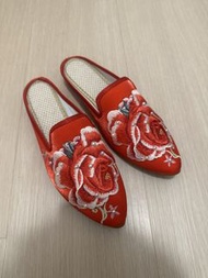上頭拖鞋 繡花拖鞋 Size 37