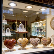 decorations display crystal agate  heart shape