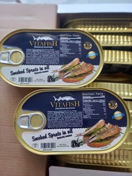 Cá trích ngâm dầu oliu 190g vitafish nhập khẩu Nga