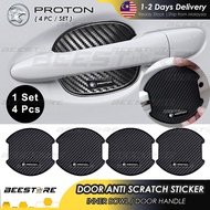 [4pc/set] PROTON Carbon Fibre TPU Door Handle Inner Bowl Anti Scratch Collision Sticker Accessories 