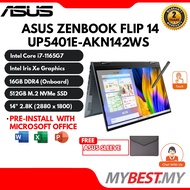 Asus Zenbook Flip 14 OLED  UP5401E-AKN142WS Laptop (i7-1165G7/ 16GB RAM/ 512GB M.2/14" OLED touch 90