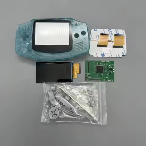 GBA IPS LCD No Cut Shell Required Easy to Install 2.9" IPS High Brightness LCD and Shell Kit for Gam