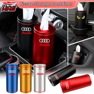 Audi Car Mounted Tissue Box,Creative Aluminum Alloy Tissue Tube,Household Office Tissue Box For Audi