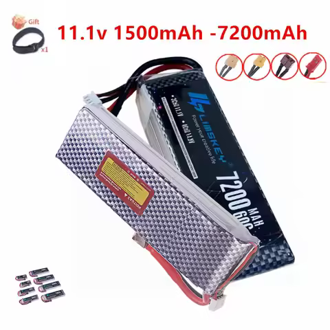 1500mAh 1800mAh 2200mAh 2800mAh 4200mAh 5200mAh 7200mAh 3s 11.1v Lipo Battery For RC Car Truck Buggy