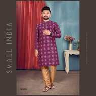 {**ส่งฟรี**} SMALL INDIA 💁‍♂️ Jacquard Silk Traditional Wear 💁‍♂️ Kurta Pajama For Men