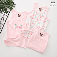 3PcsLot New Baby boys Girls tanks Sleeveless Undershirts tops Slub cotton Camisoles vest kids underw