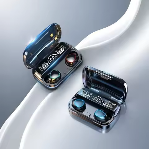 M10 TWS Bluetooth 5.3 Headphones 3500mAh Charging Box Wireless Earphones With Mic 9D Stereo Sports W