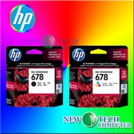 [ORIGINAL] HP 678 BLACK / HP 678 TRI COLOR INK CARTRIDGE NEW TECH