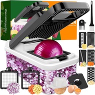 HomeHacks Vegetable Chopper Vegetable Cutter 12 in 1 Kitchen Gadget Dicer Slicer Onion Cutter Salad