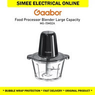 Gaabor 2.0L Food Processor Blender Large Capacity 300W S-Type MG-15M02A (Black)