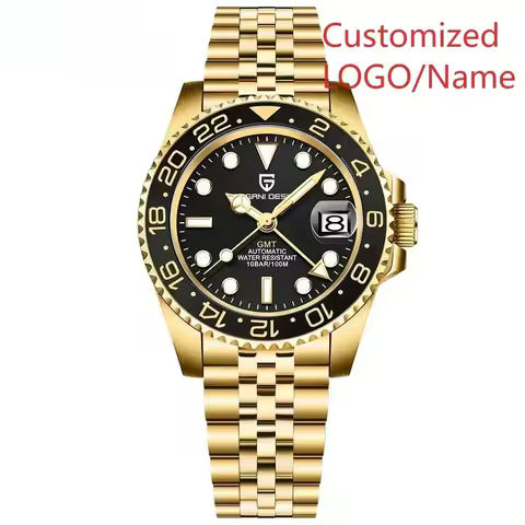 A88 Store 40mm Men Watch GMT Automatic Mechanical Wristwatch Sapphire Ceramic Bezel Stainless Steel 