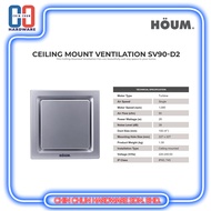 HOUM CEILING MOUNT VENTILATOR 90CFM [4" SQUARE] - GREY(SV-90-D2)