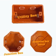 PVC ORANGE Junction box, Utility box, Junction box cover for electrical.