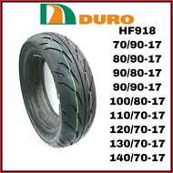 DURO TUBELESS TYRE HF918 17 inch  70/90, 80/90, 90/80, 90/90, 100/80, 110/70, 120/70, 130/70, 140/70