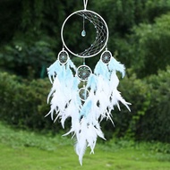 Five Rings Ins Bohemian Feather Dream Catcher Bedroom Wall Hanging Wind Chime Home Decor 1GX3 Dream 