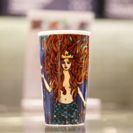 Ins Starbucks Cup Starbucks Cup 2020 Limited Mermaid Alice Goddess Sakura Mason Straw Rabbit Mug with Lid