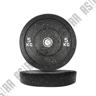5KG - 25KG Hi Temp Rubber Bumper Olympic Weight Plates 5cm Hole Deadlift Squats (Pair)
