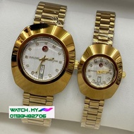 BRAND METAL WATCH WITH DAY DATE/MEN METAL WATCH FULL GOLD STRAP WITH DATE/JAM TANGAN WARNA EMAS TALI