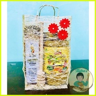 ♞Gift Set Pure Wild Raw Honey Turmeric Ginger Tea with Honey Dipper in Abacca Native Bag