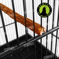 SEMPATI Tangkringan Asem Jawa Kayu Tetehan Grade B Tangkringan Sangkar Kandang Burung Kacer Anis Ja