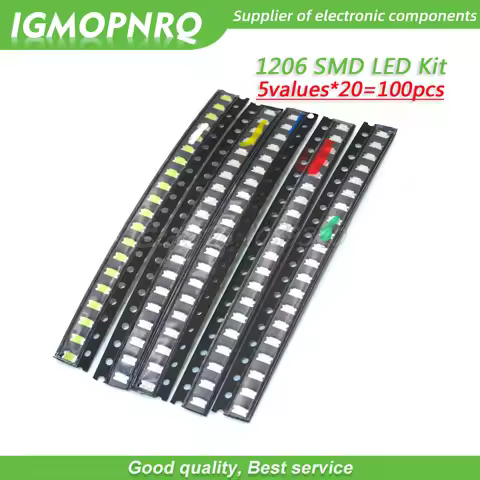LED light-emitting diode 100pcs each 20pcs 1206 SMD LED light Package LED Package Red White Green Bl