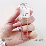 (WIN SILVER) BW83 Elegant long high-end silver earrings