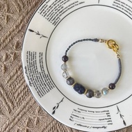 堇青石貔貅招財編織手鍊