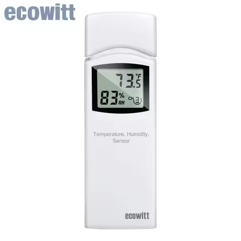 Ecowitt WN31(WH31) Thermometer Hygrometer Wireless 8-Channel Temperature Humidity Sensor with LCD Di