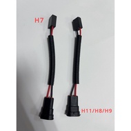 2PCS H7 To H11/H8/H9 Conversion Connector Wiring Harness Headlight Fog Light Plug 2.5mm Good Quality