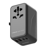 MOMAX 1-World 4-Ports Travel Charger (GaN 100W) - Black