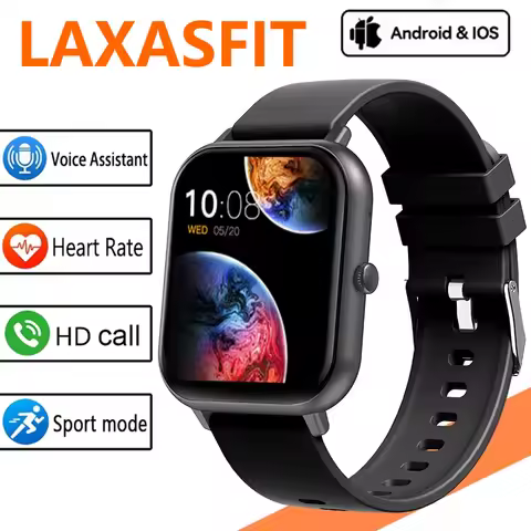 LAXASFIT New Smart Watch Men's Bluetooth Talk Fitness Tracking Heart Rate Women's Smart Watch Holida