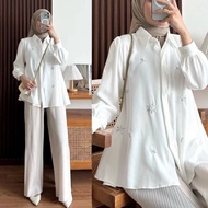 KEMEJA JUANITA SEQUIN SHAKILLA BLOUSE TOP SHIRT MODERNWanita