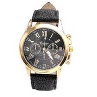 ✥๑Geneva Roman Numerals Faux Leather Wrist Watch
