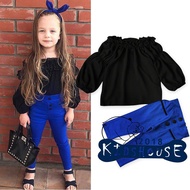 HOT🔥 Baju Set Seluar+Baju Jalan Jalan Budak Perempuan Anak Cantik Fashion Baby Girl OOTD Kids Girl C
