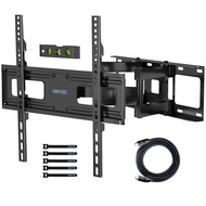 BONTEC Full Motion TV Wall Mount for 23-70 inch LED OLED OLCD UHD Flat Curved TVs, Tilt Swivel Dual 