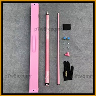 NEW HOT Billiard Cue Carbon 1/2 split Pool Cue 8 ball 9 ball 13mm tip Hard case Cue stick Pink Allur