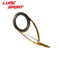 LureSport 4 pcs KT 4/5/6/8/10 KL12/16/20/25/30 Gold Frame Black Ring guides Rod Building component R
