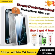 【Beli 1 Percuma 4】Filem kaca terbaja iPhone  Mudah dipasang, Tersedia dalam kedua-dua versi anti-pee