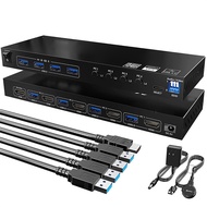USB 3.0 KVM Switch Hub 4 in 1 Out HUB Share Converter 4 Ports Support 4K@60Hz