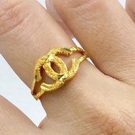 แหวนทอง2สลึง ลายCC น่ารัก งานสวยเหมือนแท้ แหวนทองชุบ แหวนทองปลอม  [N197] แหวนทองไมครอน