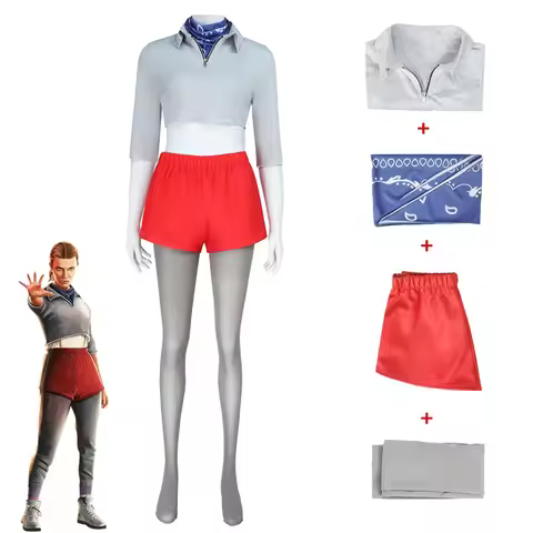 Costume Eleven Set Season 5 Eleven Jane Hopper Full Cosplay Costume Set Disguise Outfit with Top Sho