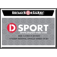 sticker d sport windscreen