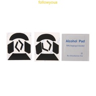 fol 2 Sets Mouse Feet Mouse Skates Stickers Pad Rounded Glides Curved Edges Feet Replacement for G90