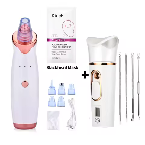 Blackhead Remover Vacuum Pore Cleaner Face Cleaning Brush Ance Pimple Black Dots Spot Extractor Nano