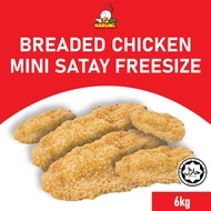 Satay Ayam/Ayam Gunting/Breaded Chicken Mini Satay Freesize (6kg) Harumi Frozen Goreng