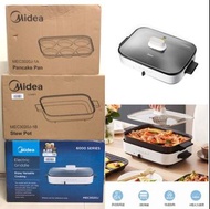 美的 Midea 多功能電煮鍋 多功能電熱鍋 型號  MEC3020J Multi-functional Electric Griddle 燒烤 煎烤盤 鬆餅盤 深鍋 透明玻璃鍋蓋 一套三件（ 包括烤