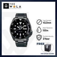 (3 Years Warranty) Seiko 5 Sports SRPD65K1 Superman Automatic Mens Watch | Black Dial with Black Sta
