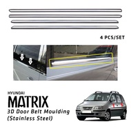 Hyundai Matrix Window Trim Chrome Lining / Door Belt Moulding (4pcs)